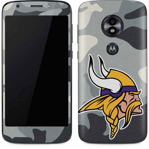 NFL Minnesota Vikings Camo Moto E5 Play Skin